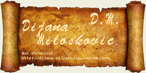 Dijana Milošković vizit kartica